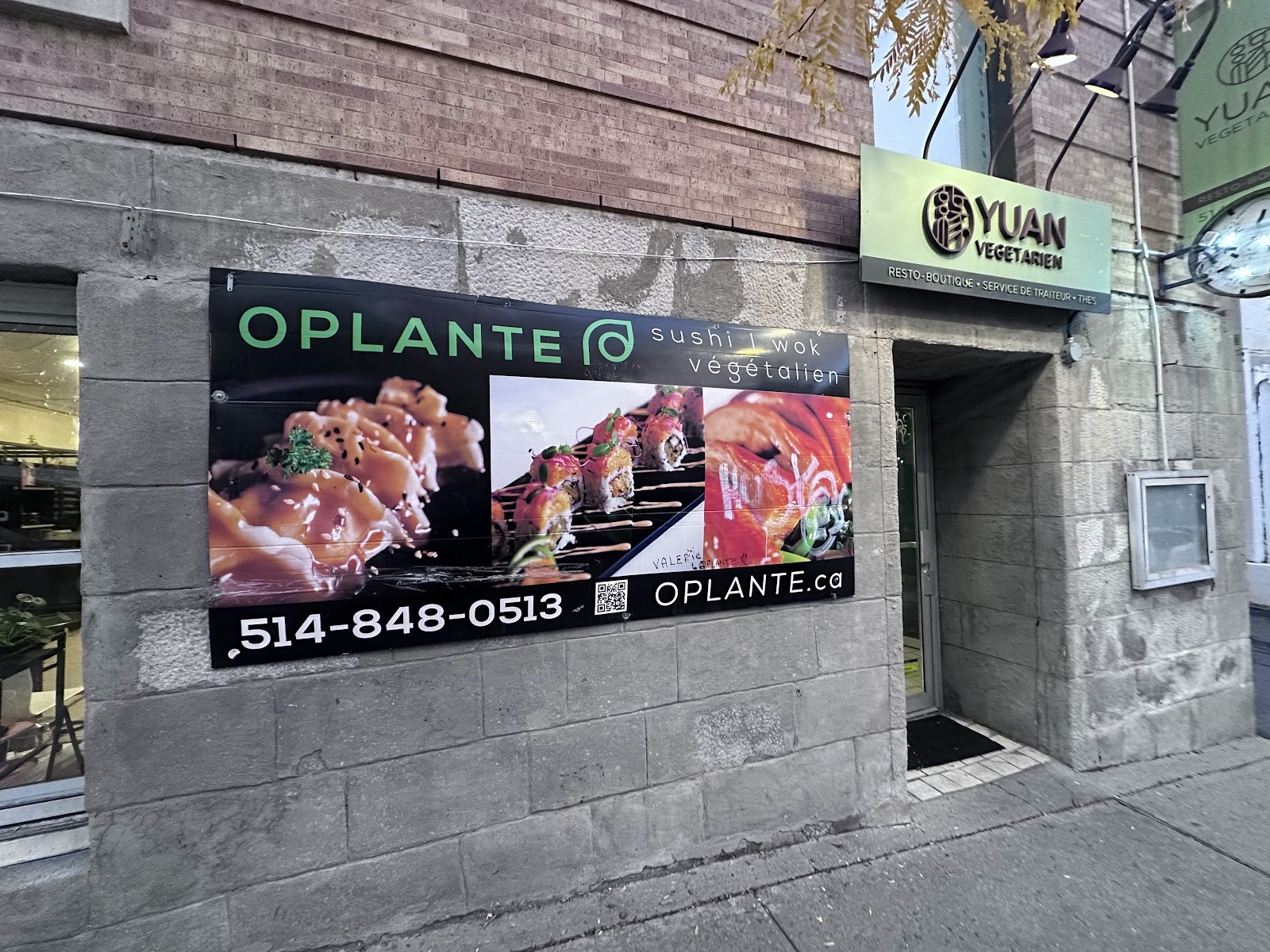 OPLANTE Vegan Sushi & Wok Végétalien Montreal (x Yuan): the place