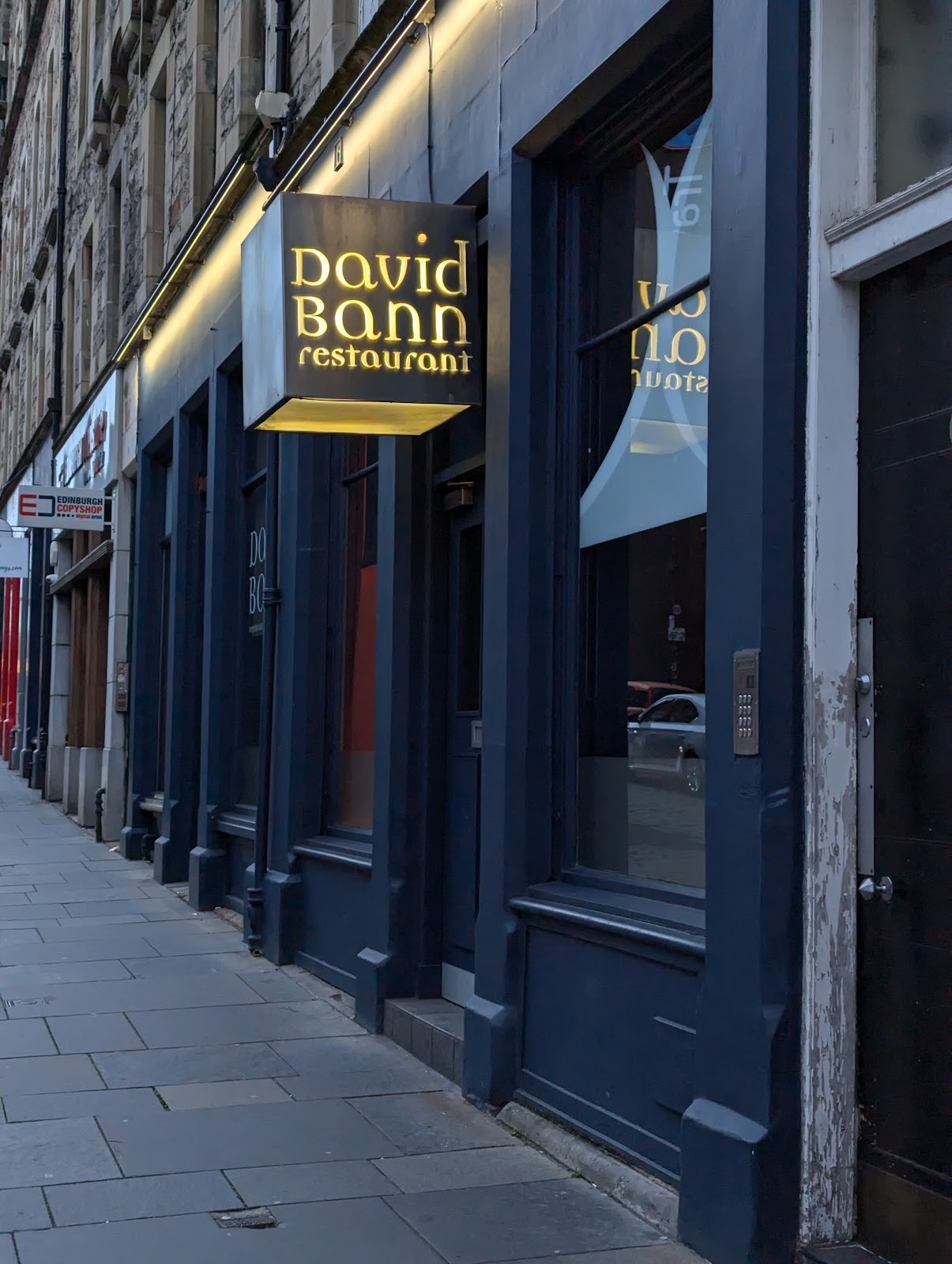 David Bann Restaurant: the place