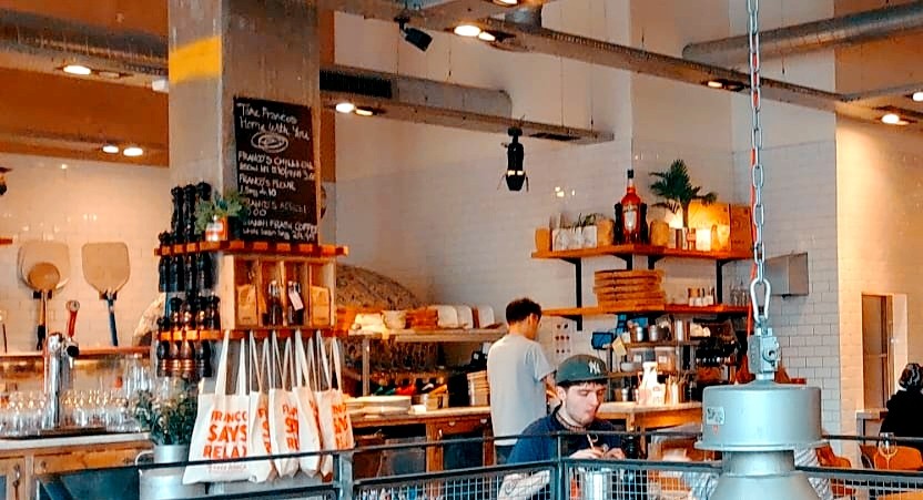 Franco Manca Piccadilly Gardens Manchester: the place