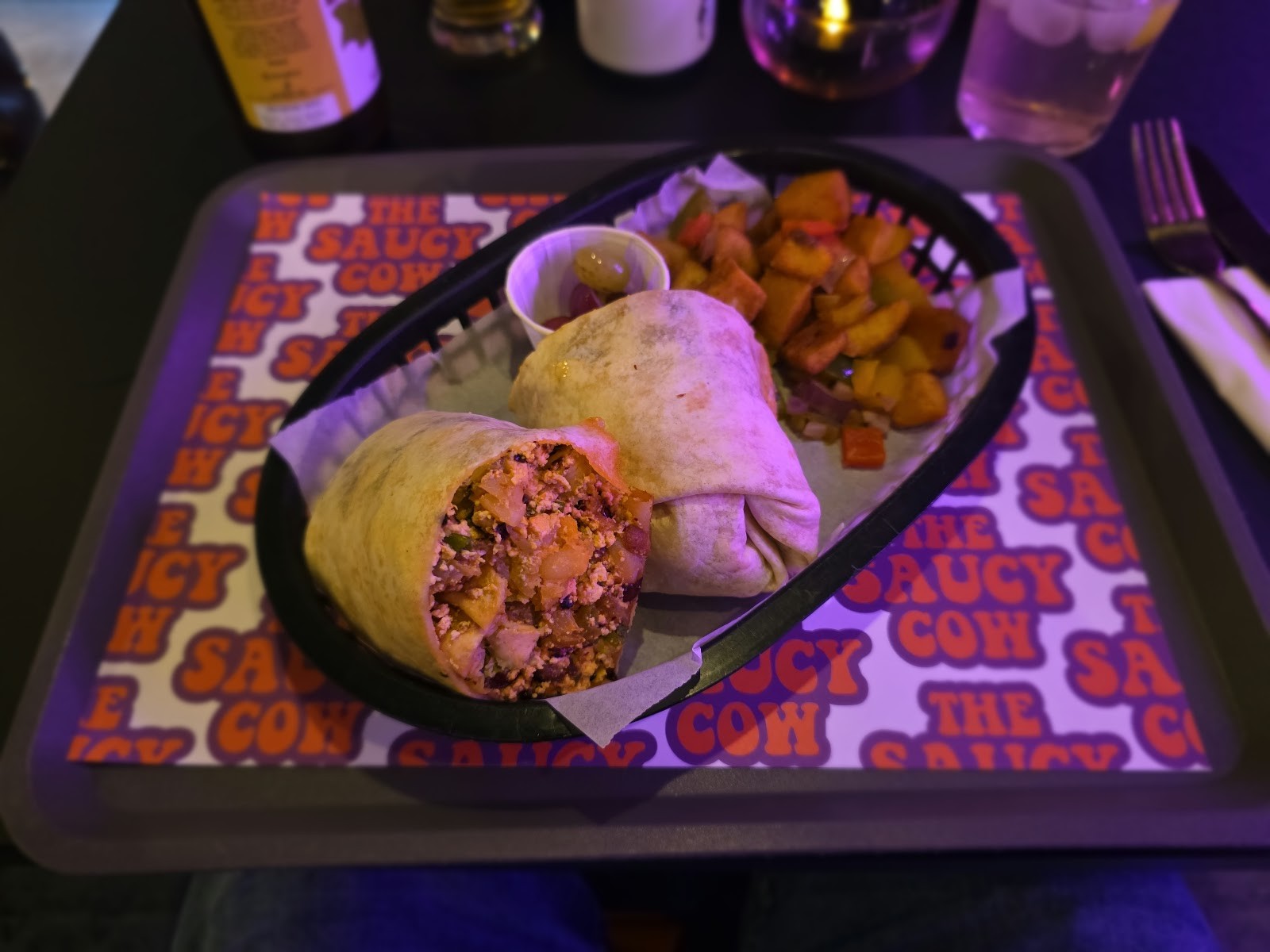 The Saucy Cow Vegan Food Temple Bar: food & drinks