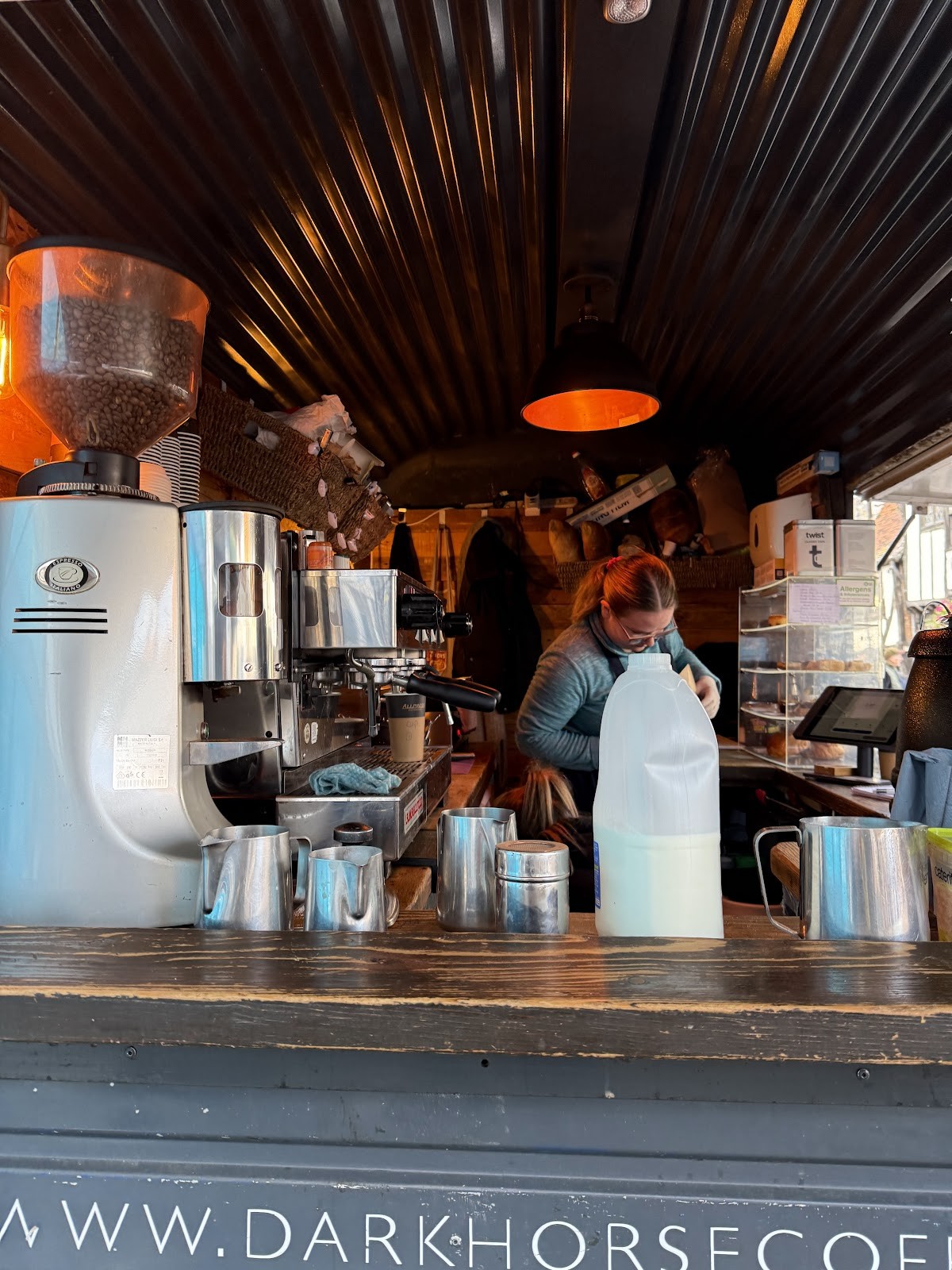 The Dark Horse Espresso Bar Shambles Market: the place