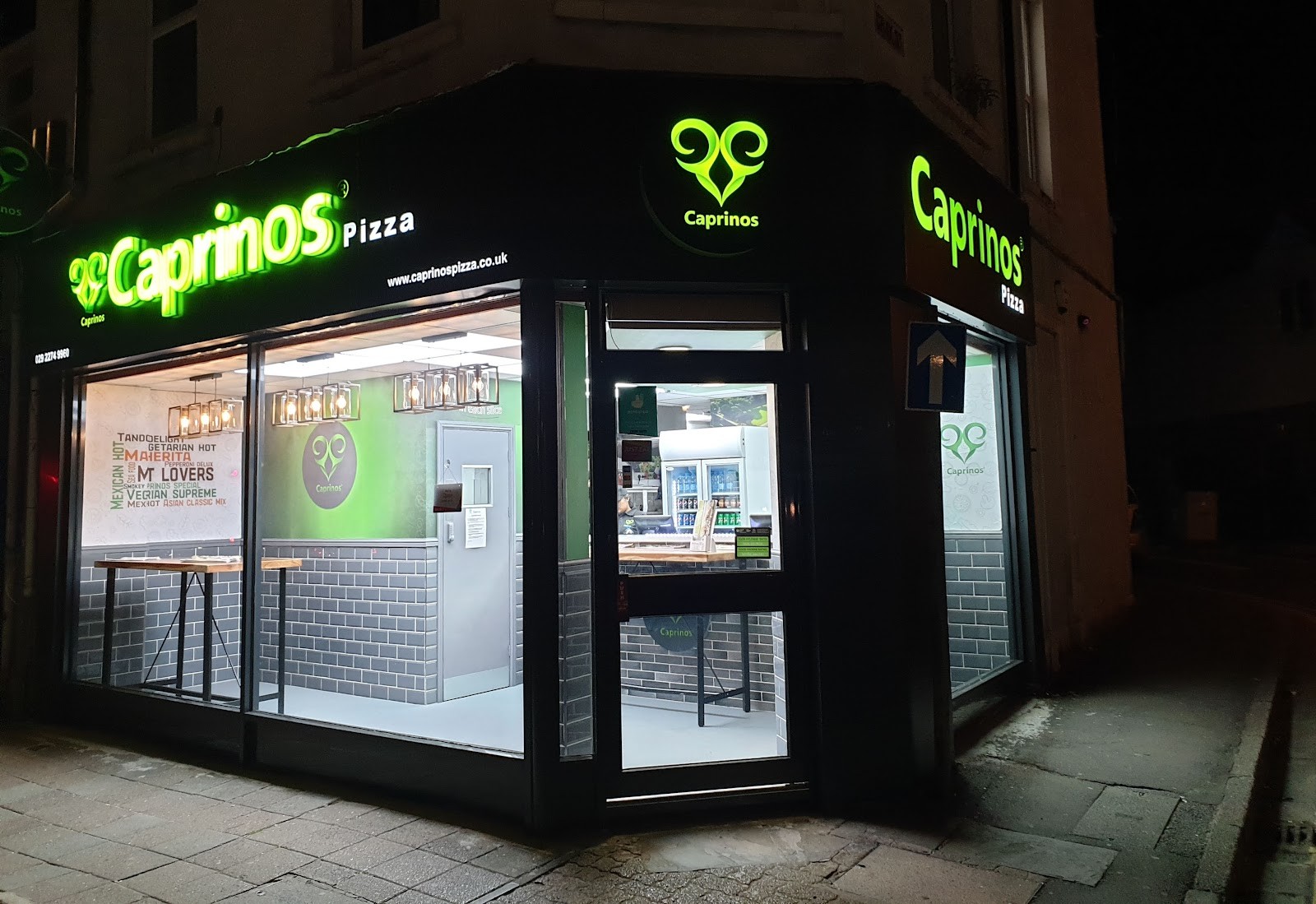 Caprinos Pizza Cardiff: the place