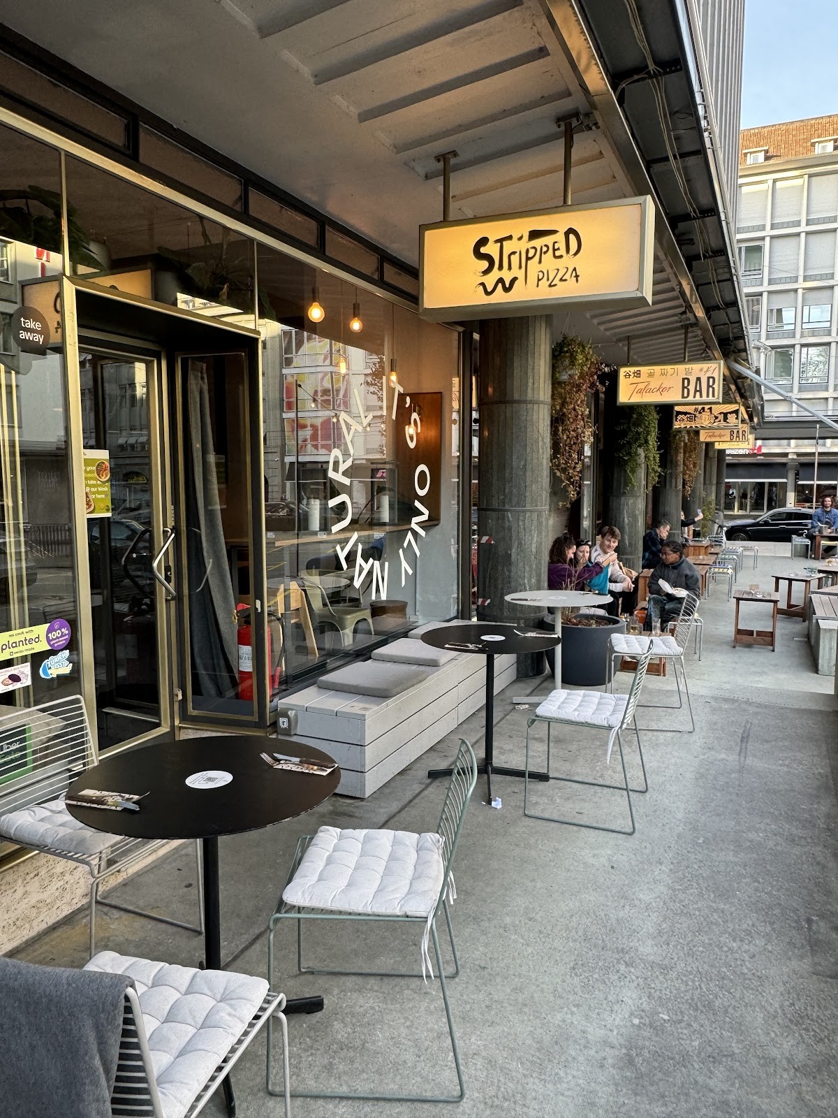 Stripped Pizza Talacker: the place