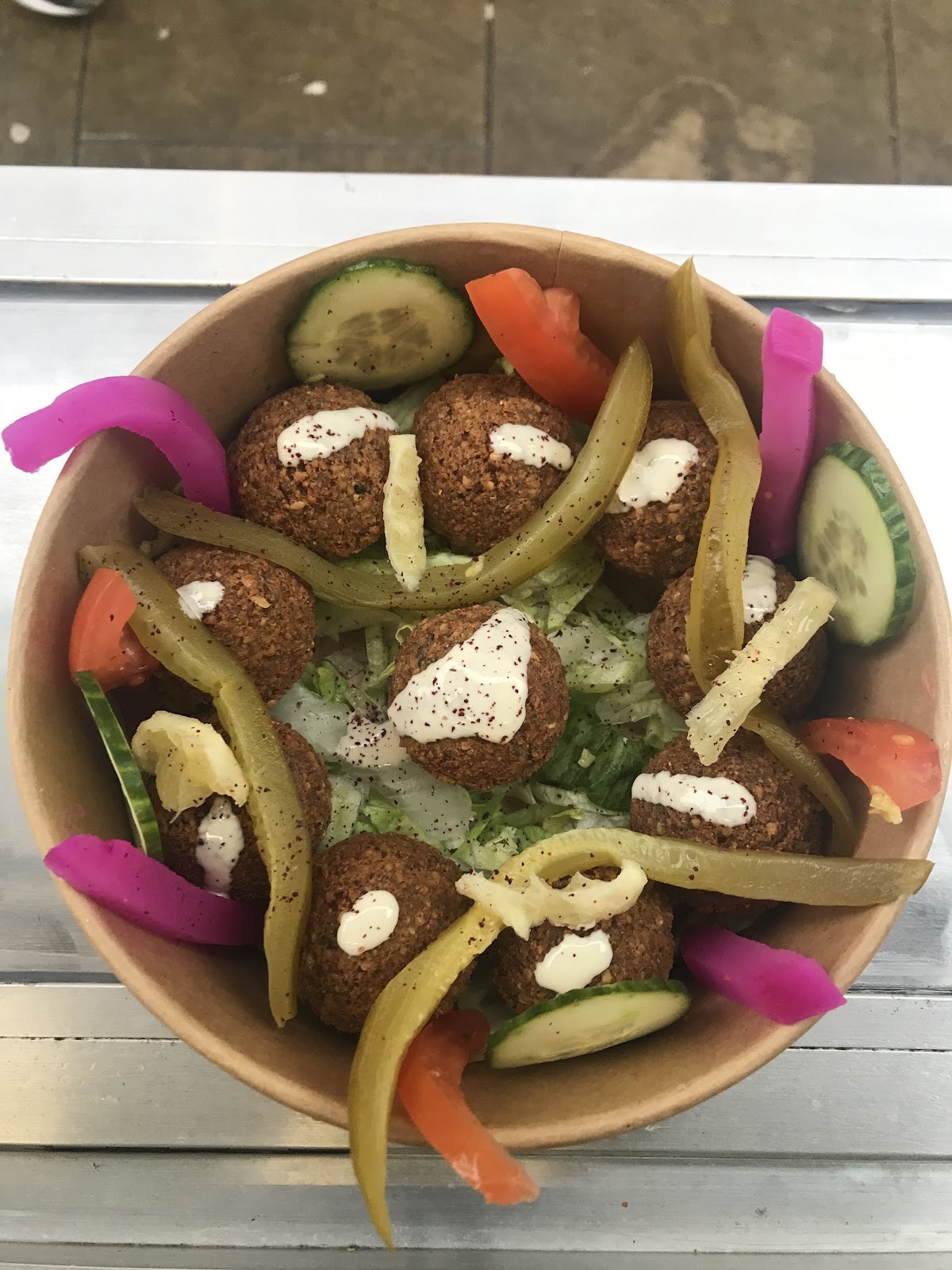 Yaffa falafel box: food & drinks