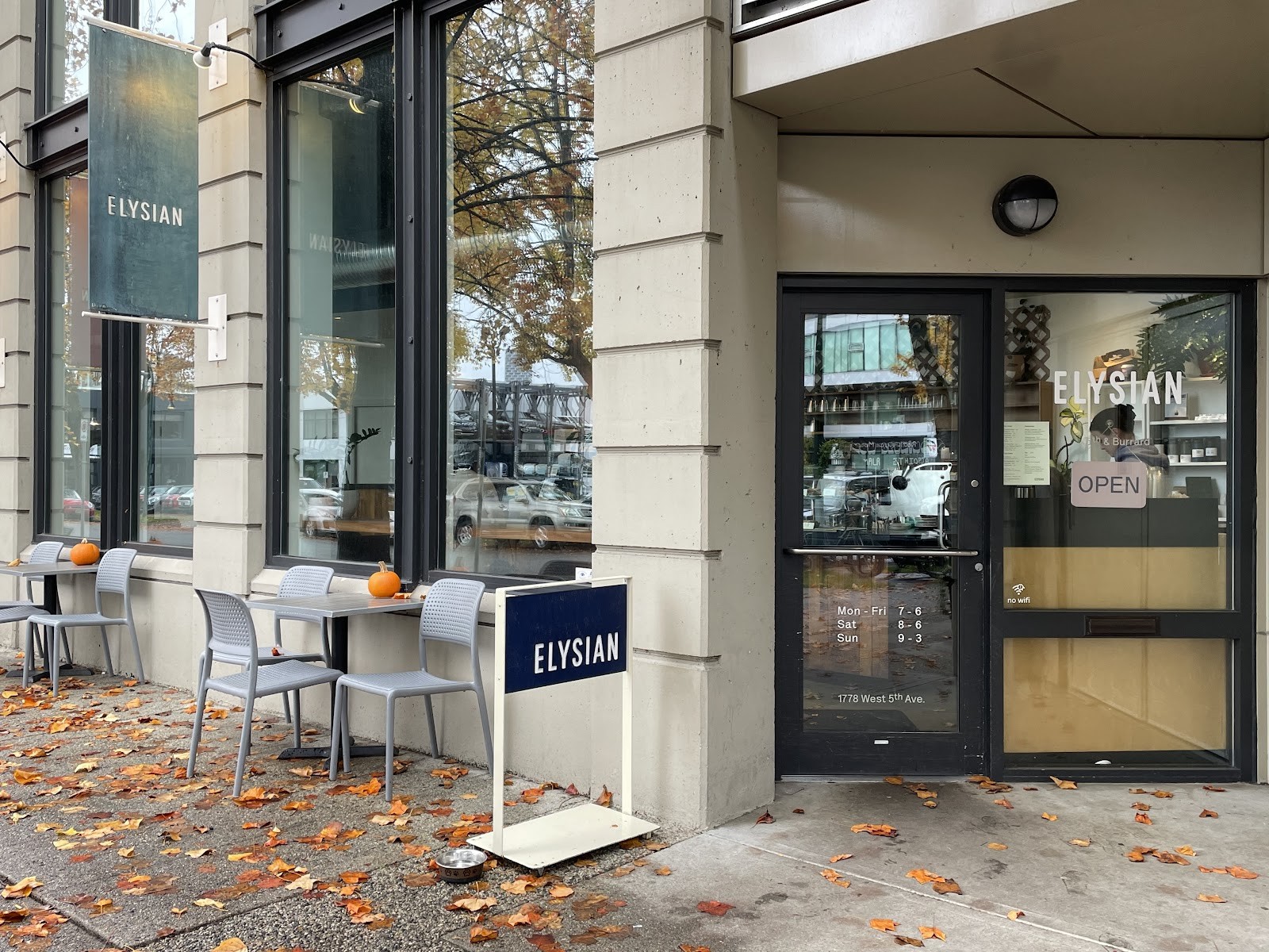Elysian Coffee - Fifth & Burrard: the place