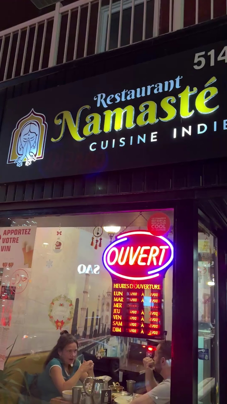 Namaste Inde (Apportez votre vin): the place
