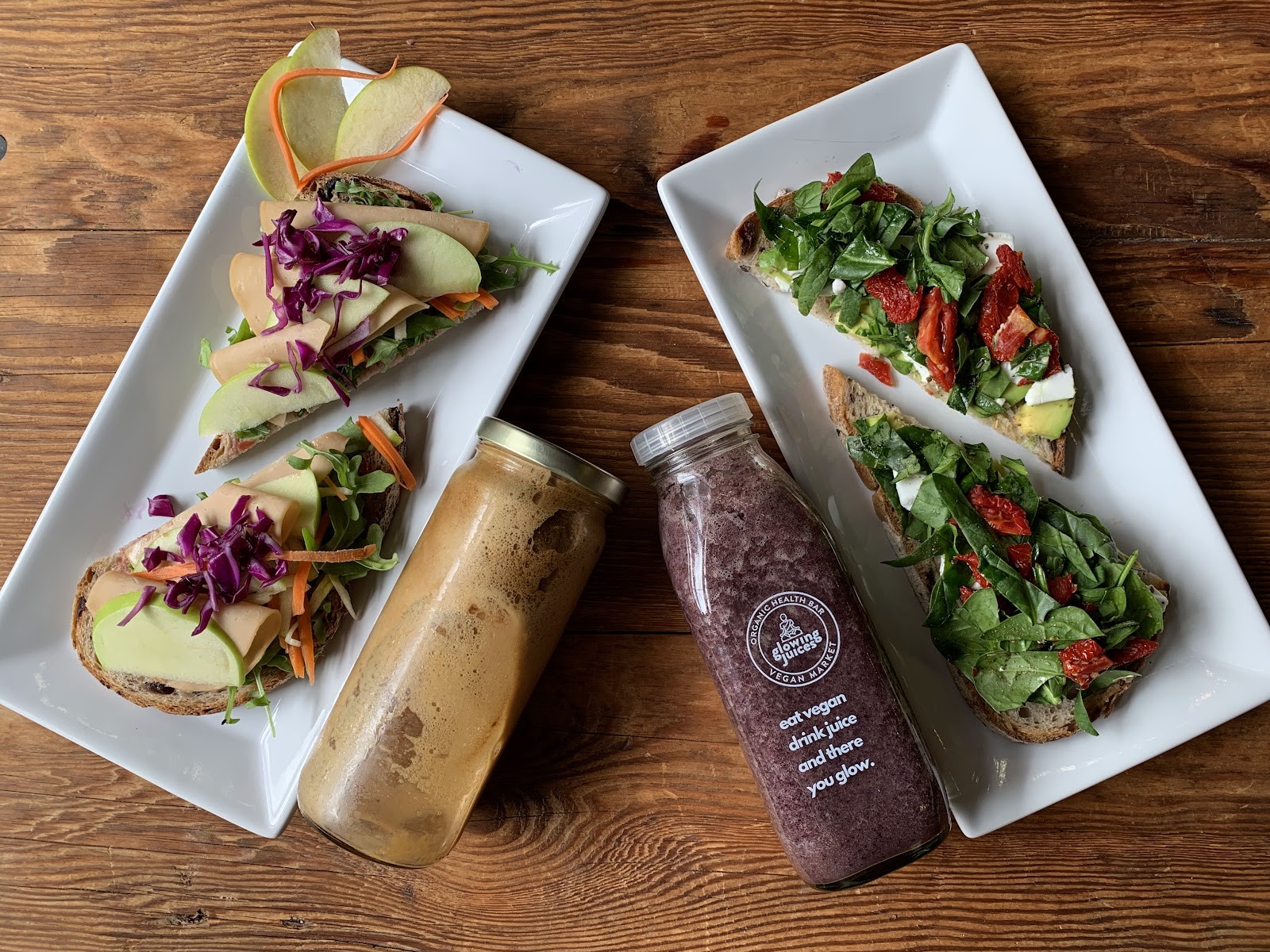 Glowing Plant-Based Eatery: food & drinks