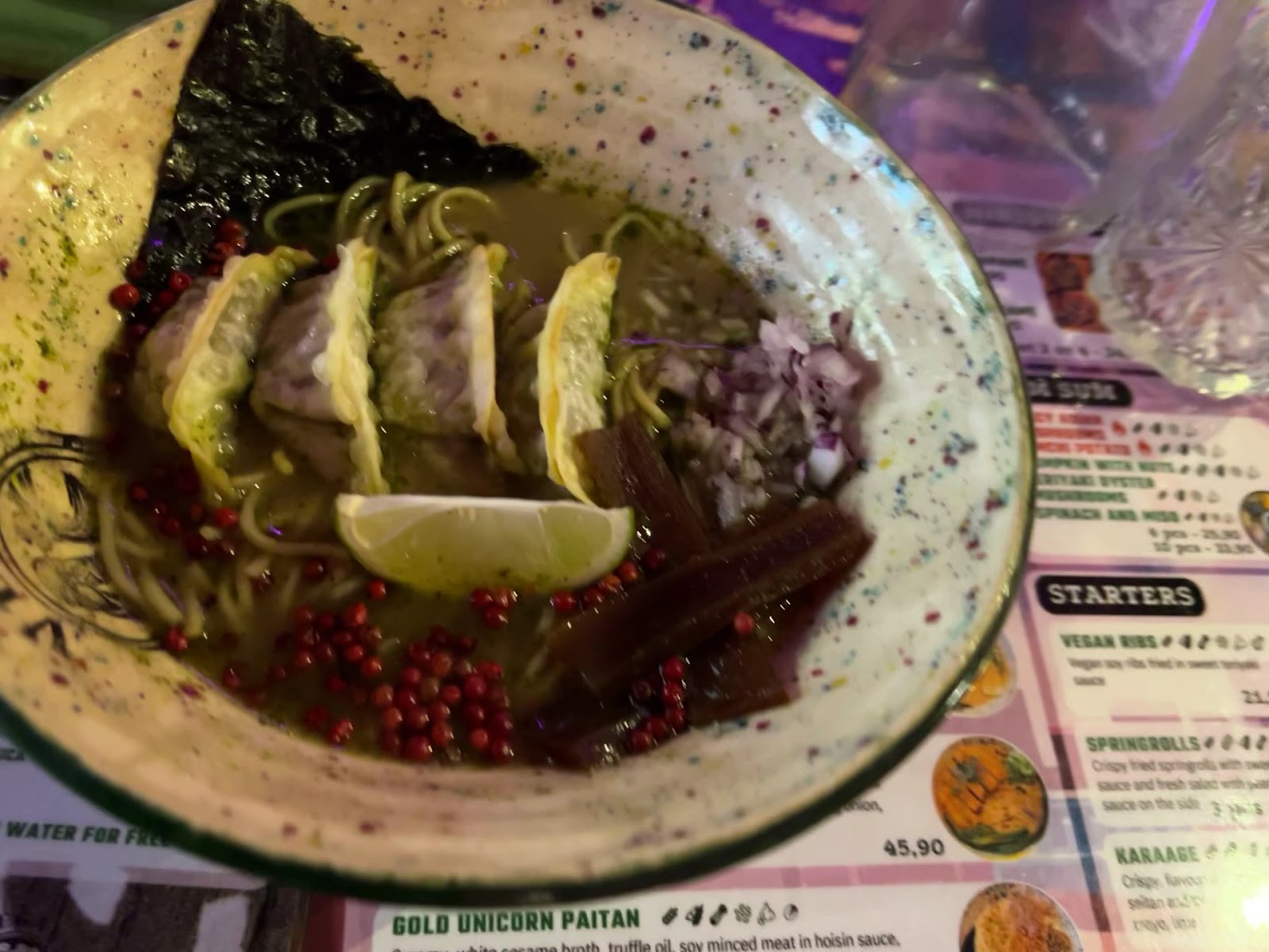 Vegan AF Ramen: food & drinks
